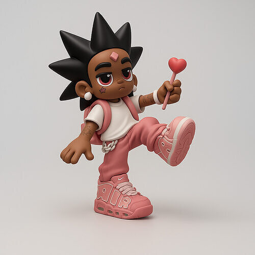 Lil Uzi Vert Nike Uptempo Cartoon 2 toy 3D print model