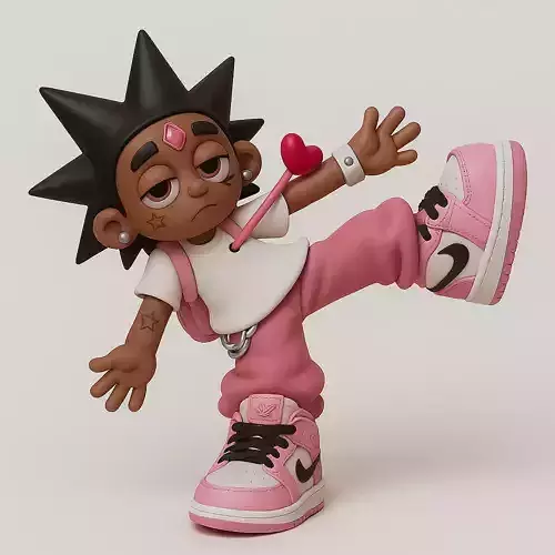 Lil Uzi Vert Heartbrake Air Jordan 1 Cartoon toy 3D print model