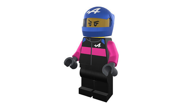 3D print minifigure - BWT Alpine F1 Racer 3D print model