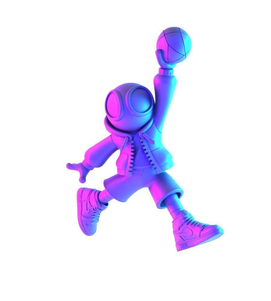 Spiderman Air Jordan 1 Chibi toy 3D print model_3