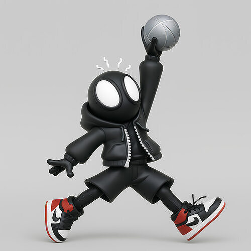 Spiderman Air Jordan 1 Chibi toy 3D print model