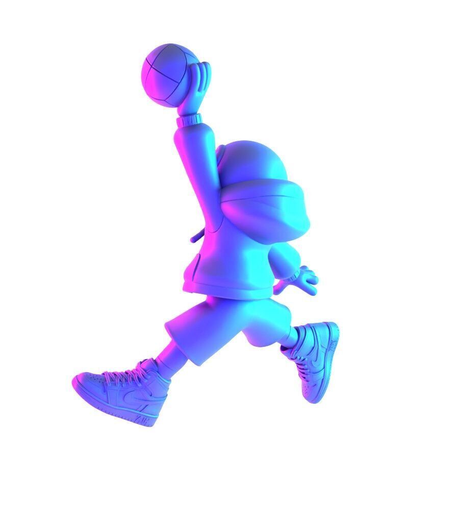 Spiderman Air Jordan 1 Chibi toy 3D print model_10