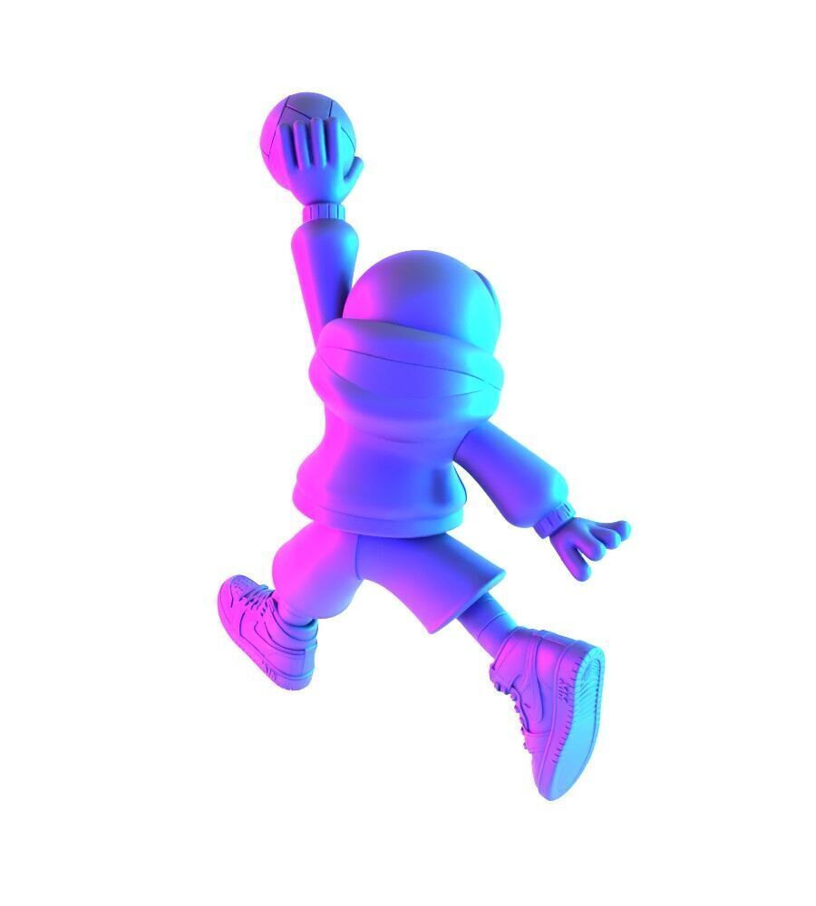 Spiderman Air Jordan 1 Chibi toy 3D print model_14