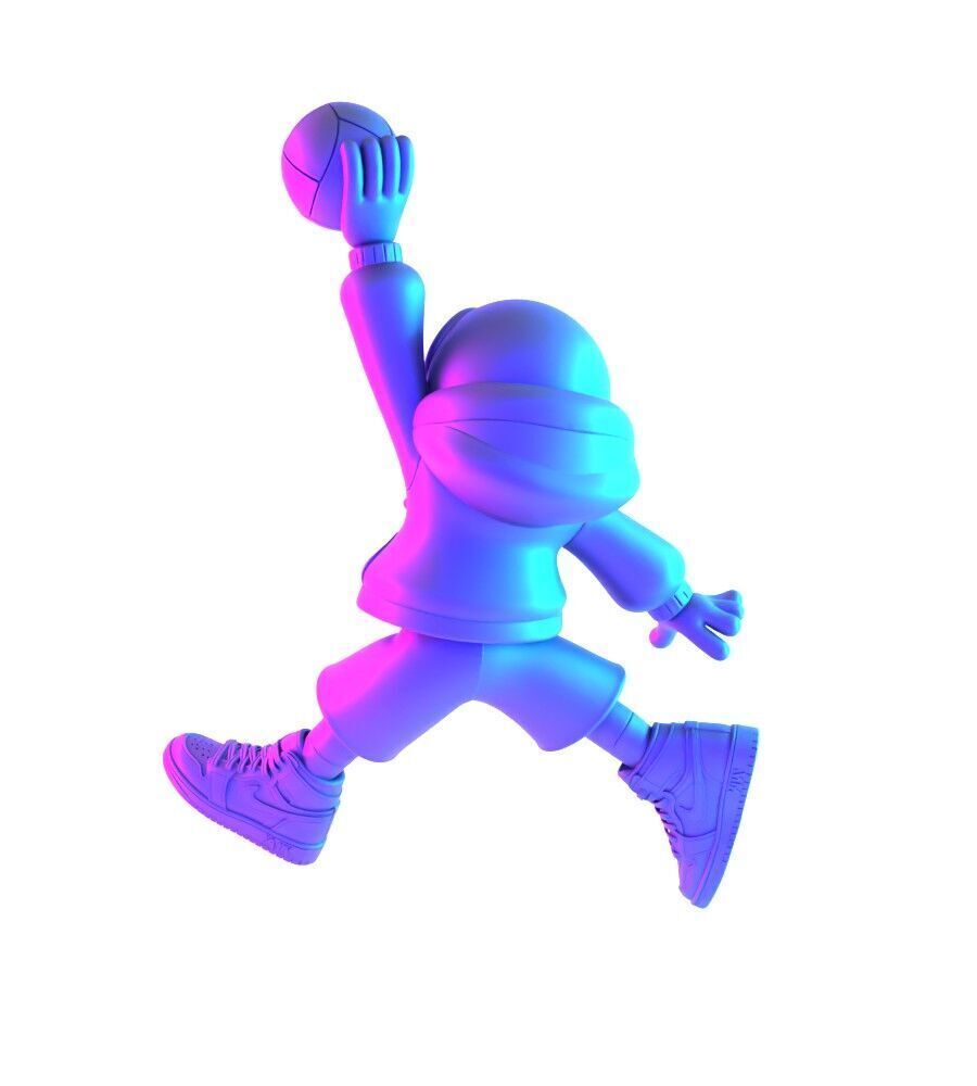 Spiderman Air Jordan 1 Chibi toy 3D print model_12