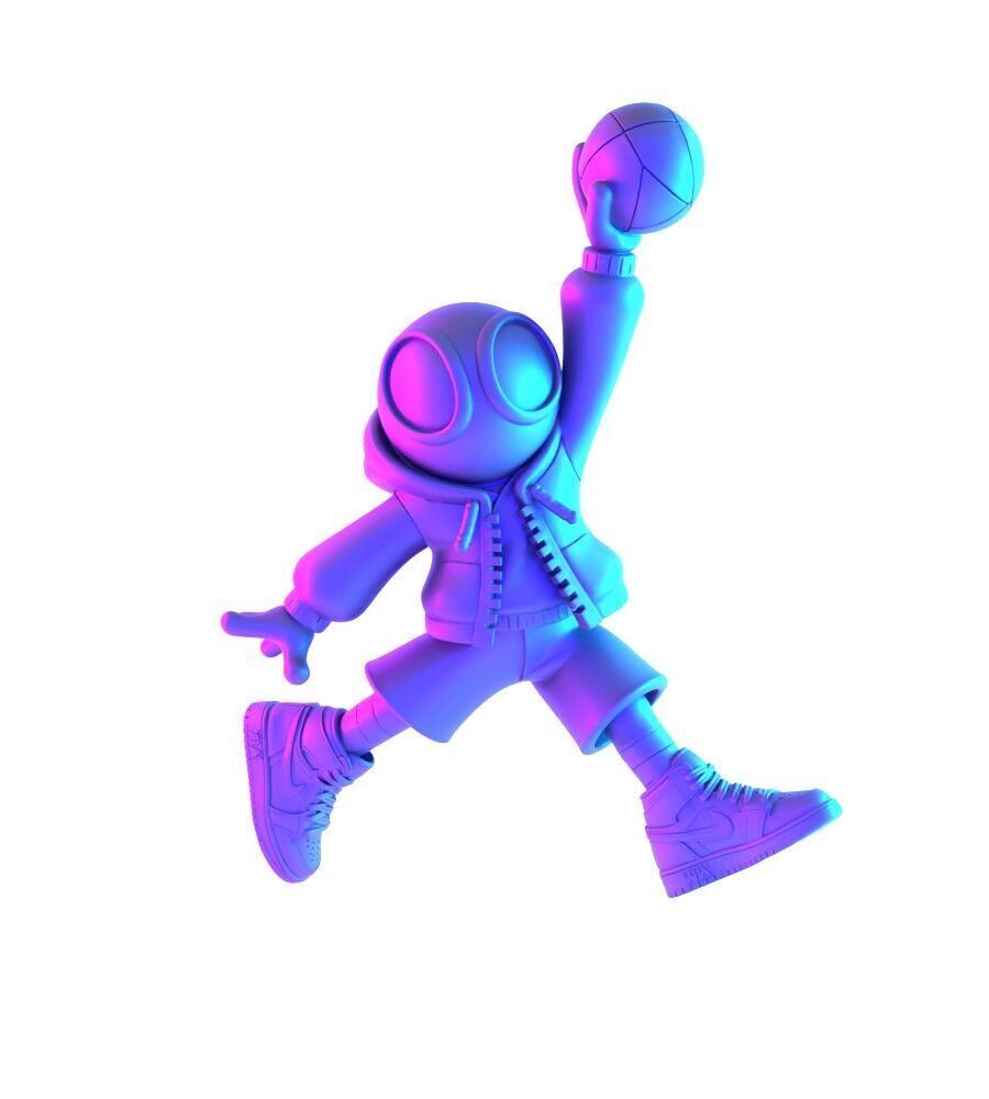 Spiderman Air Jordan 1 Chibi toy 3D print model_2
