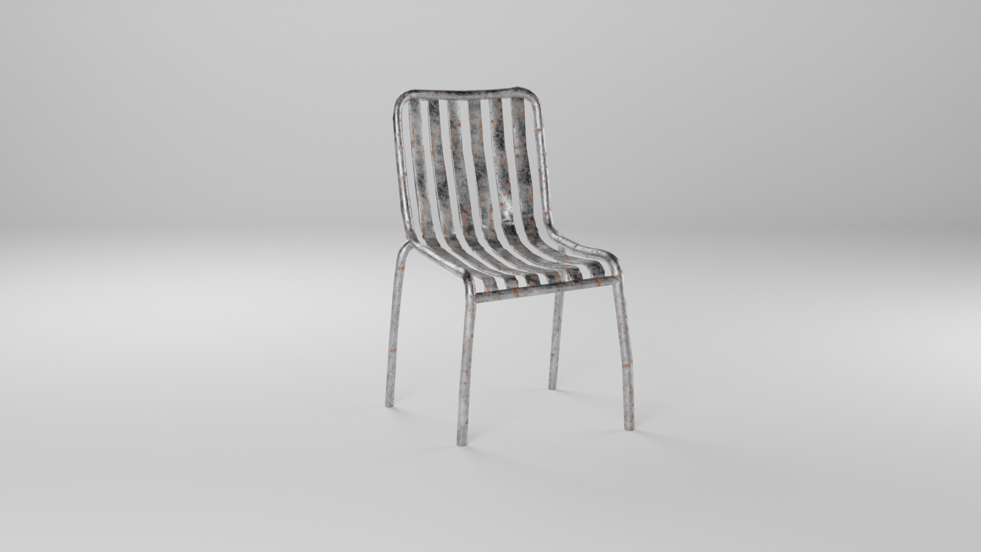 3D Steel Chair Pack - 10 Variants Game-Ready PBR Asset Low-poly 3D model_10