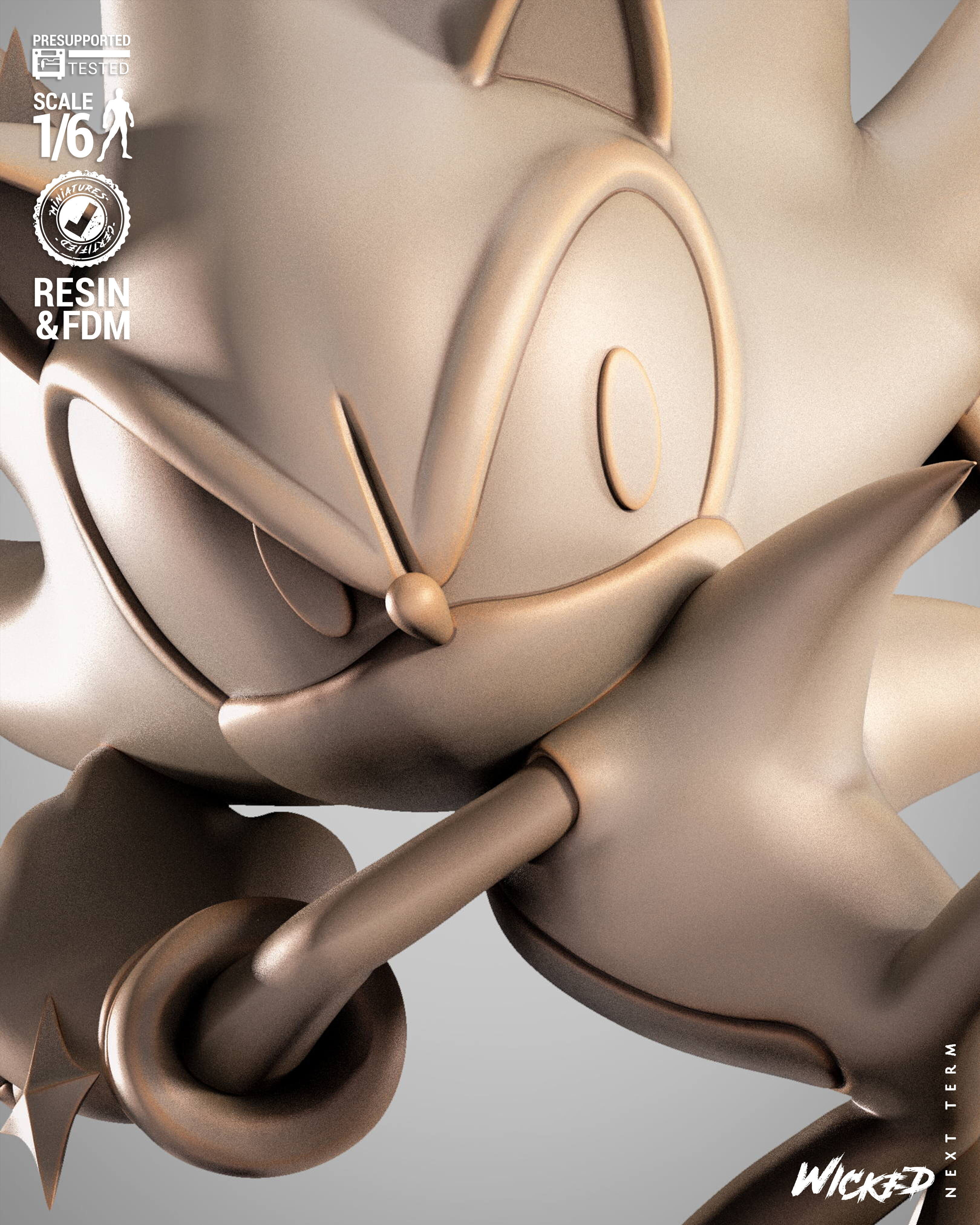 Wicked Video Games Sonic Sculpture 3D print model_37