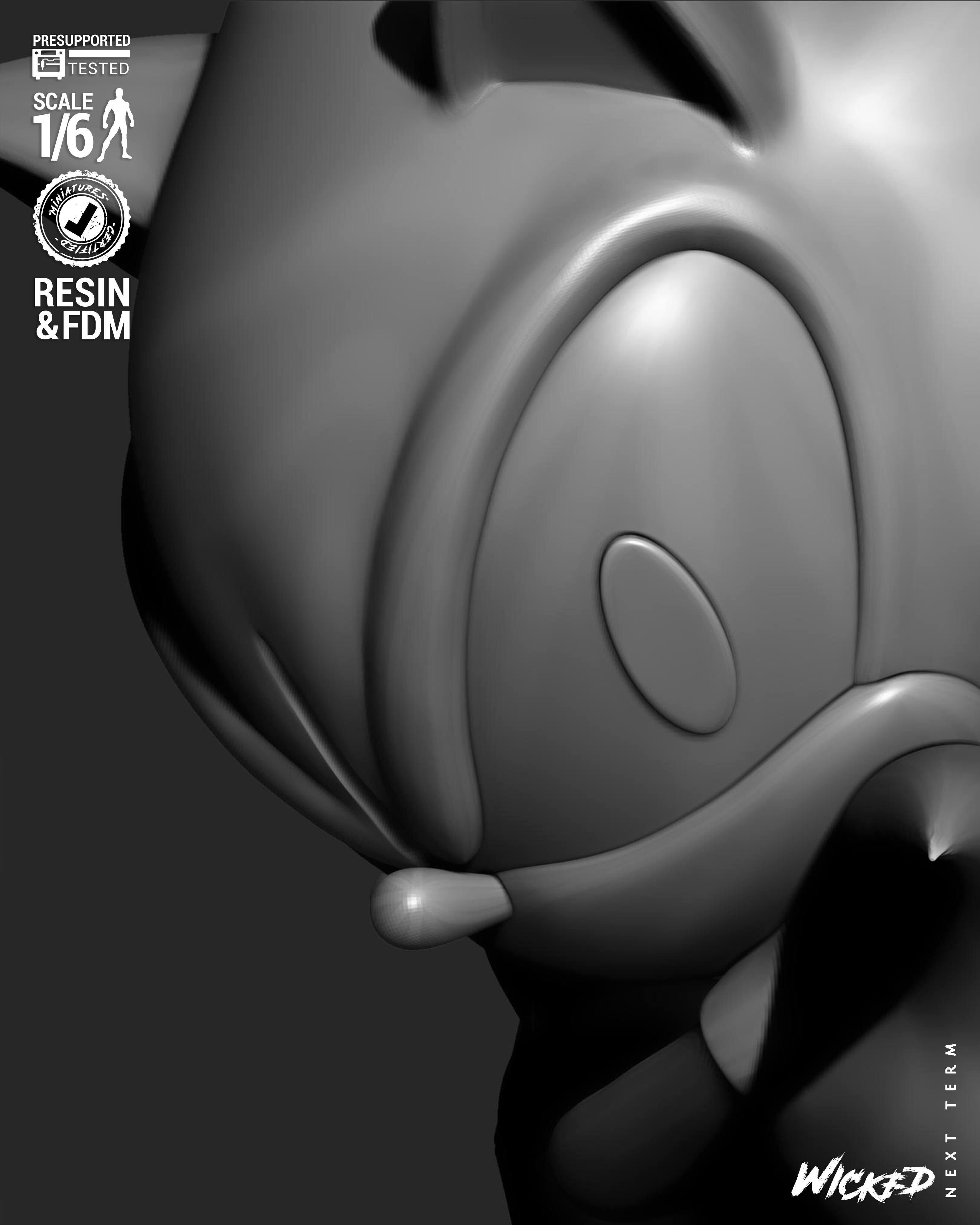 Wicked Video Games Sonic Sculpture 3D print model_12