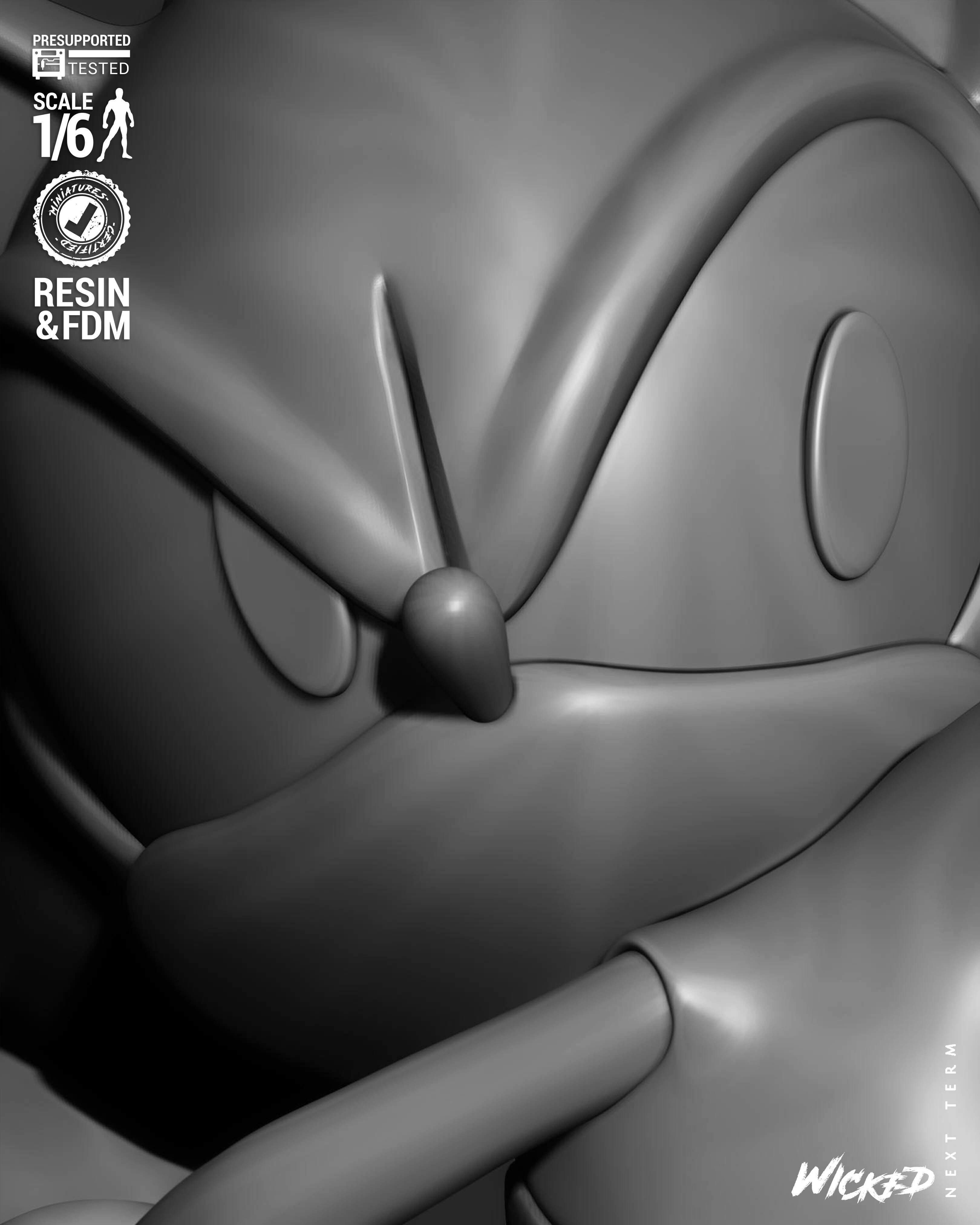 Wicked Video Games Sonic Sculpture 3D print model_10