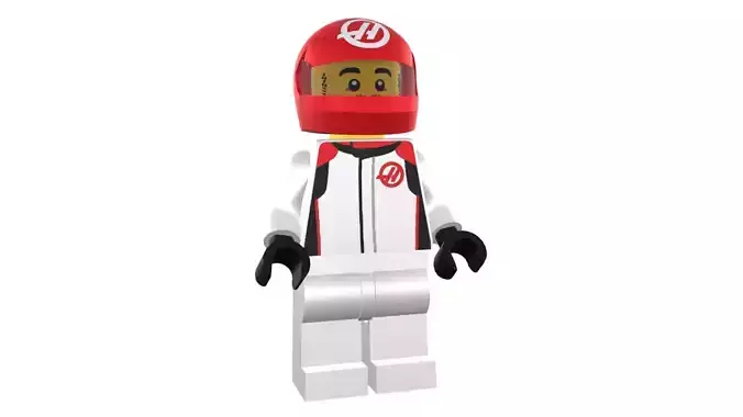 3D print minifigure - MoneyGram Haas F1 Racer 3D print model