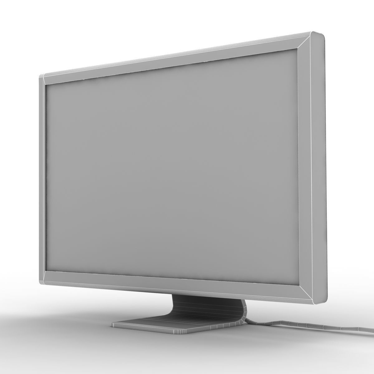 Apple Cinema Display Low-poly 3D model_4