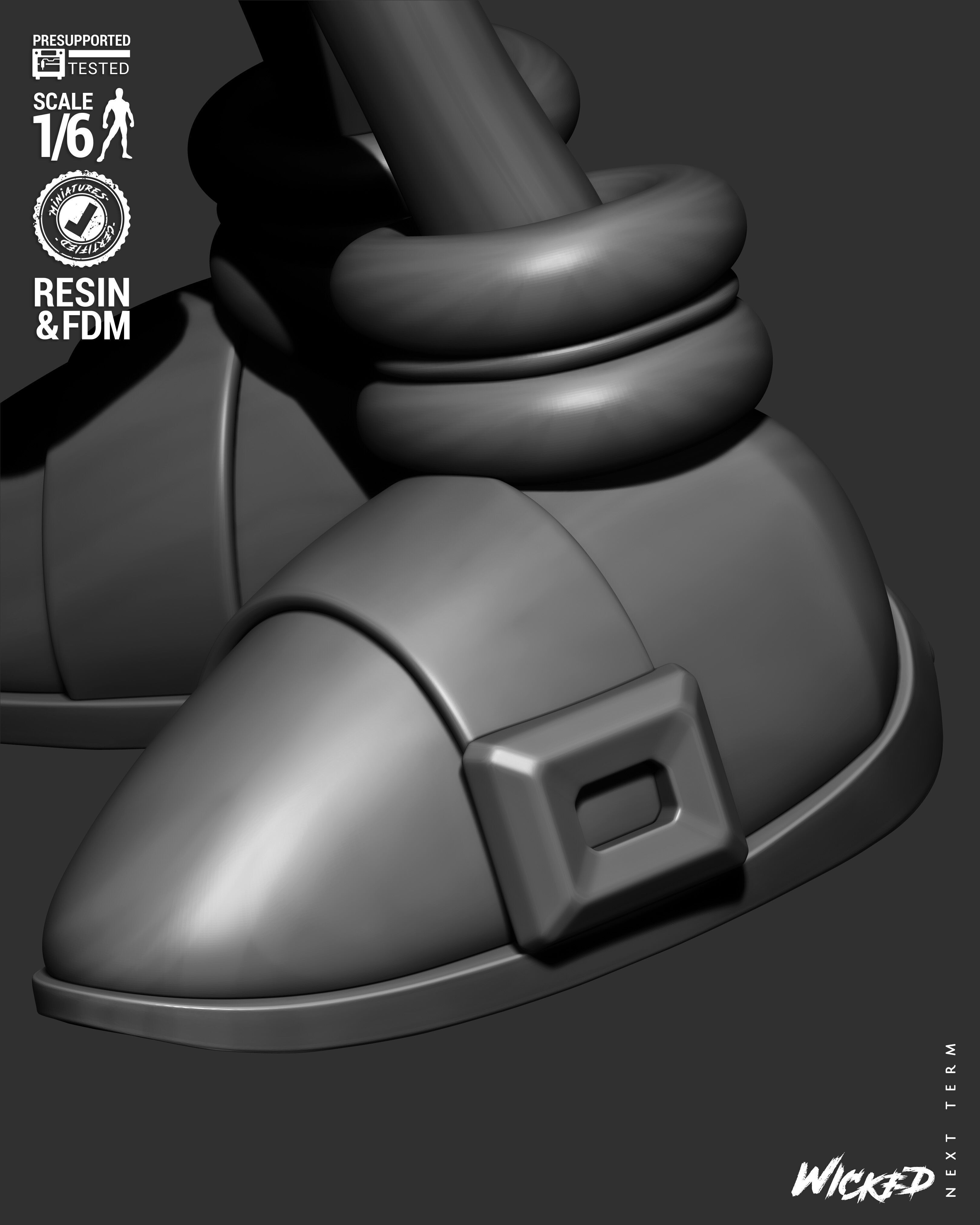 Wicked Video Games Sonic Sculpture Stand 3D print model_29