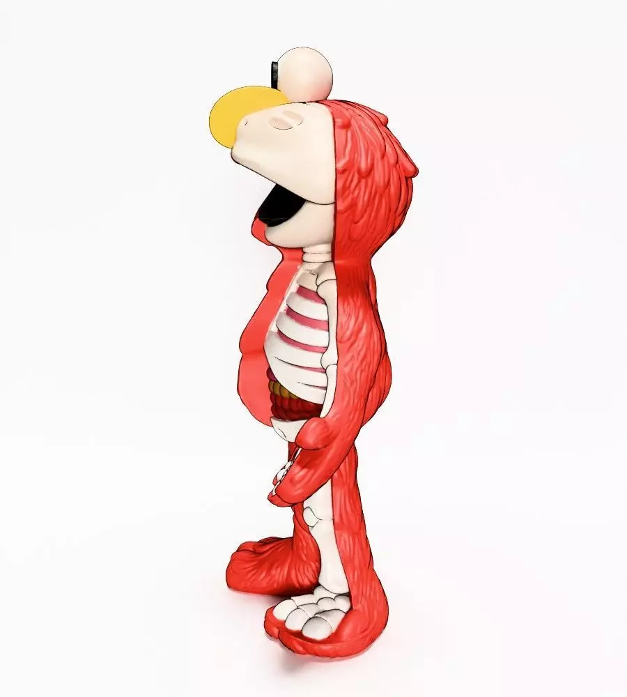 Dissected Elmo toy 3D print model_6