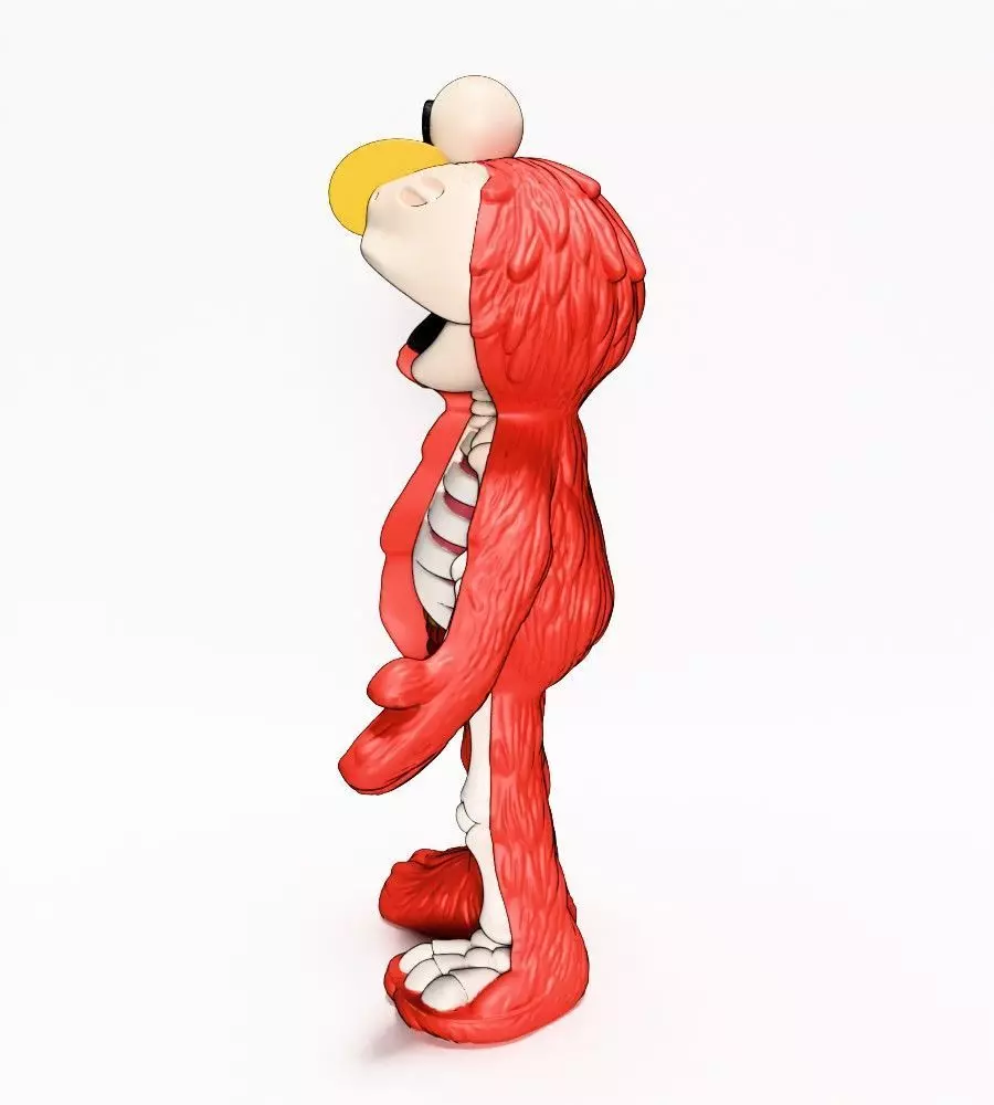 Dissected Elmo toy 3D print model_7