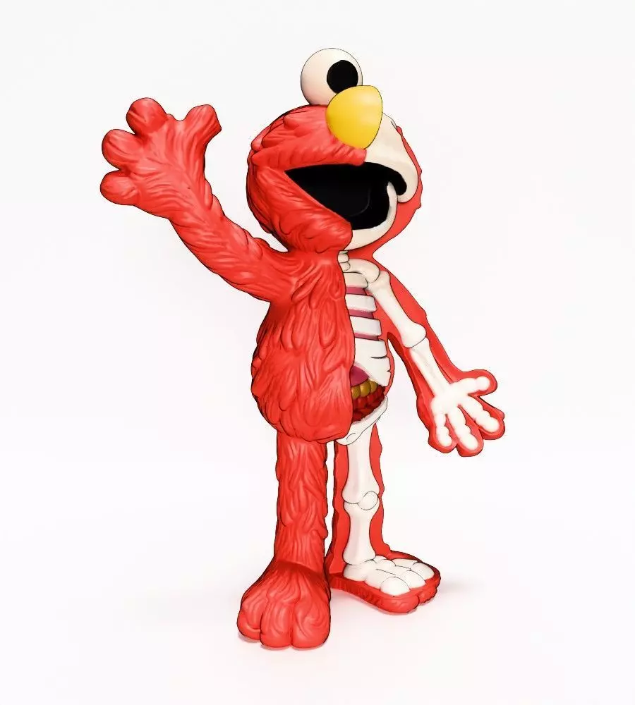 Dissected Elmo toy 3D print model_21