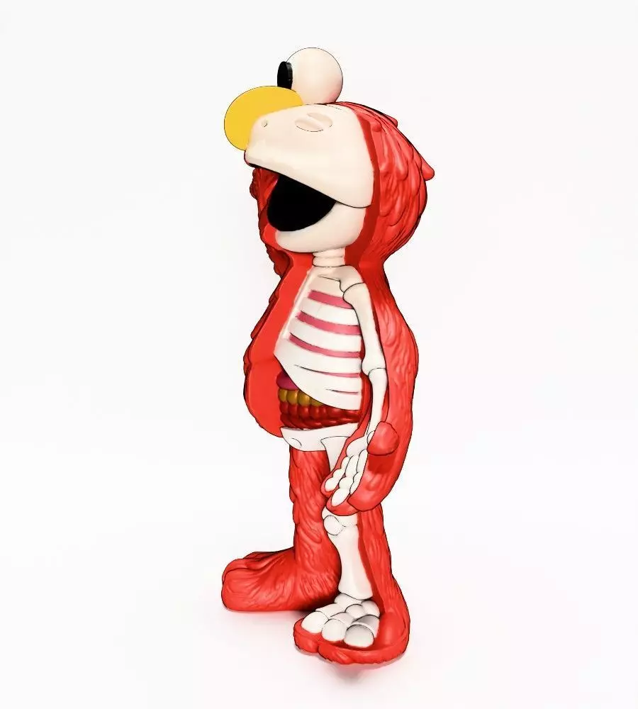 Dissected Elmo toy 3D print model_5