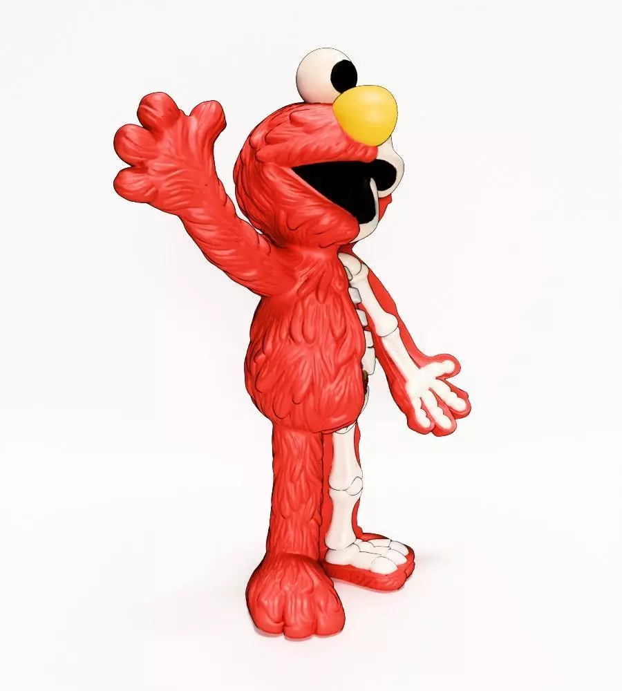 Dissected Elmo toy 3D print model_20