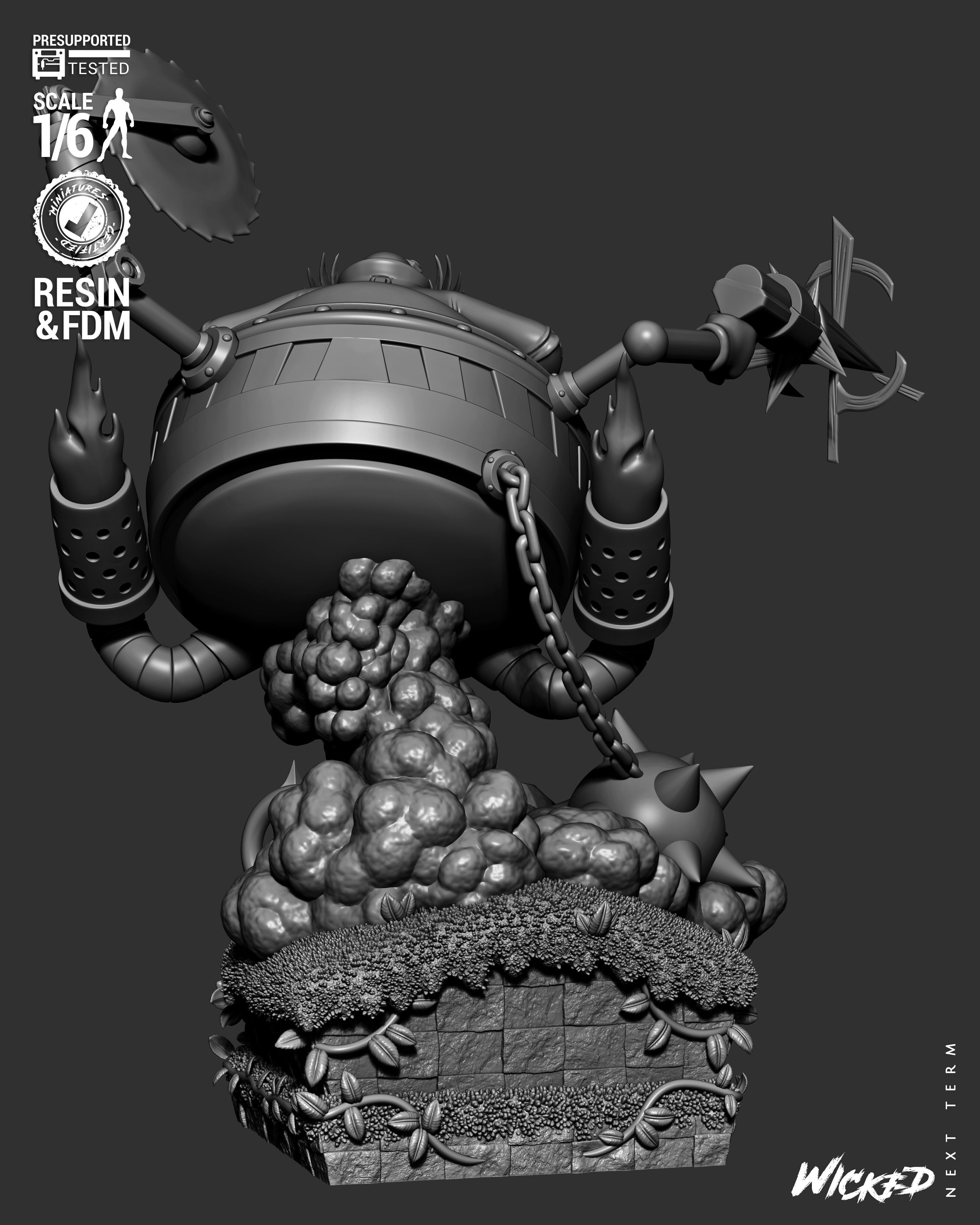 Wicked Video Games Dr Eggman Sculpture 3D print model_25