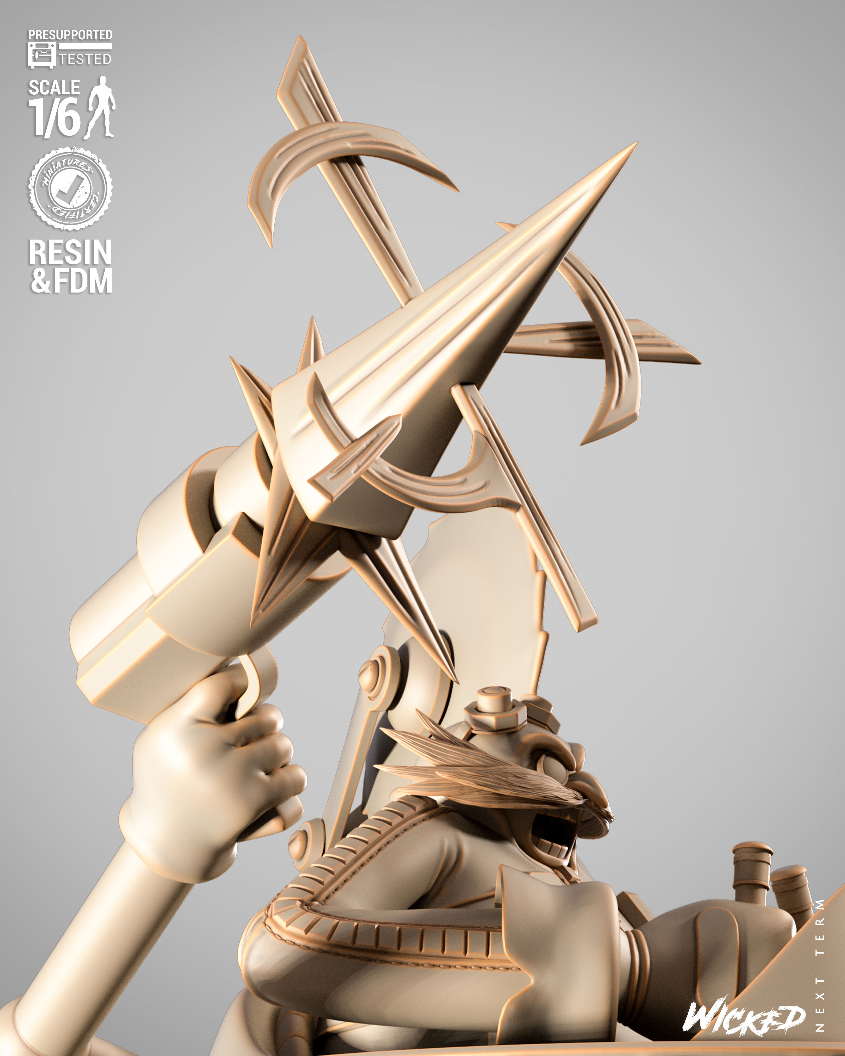 Wicked Video Games Dr Eggman Sculpture 3D print model_15