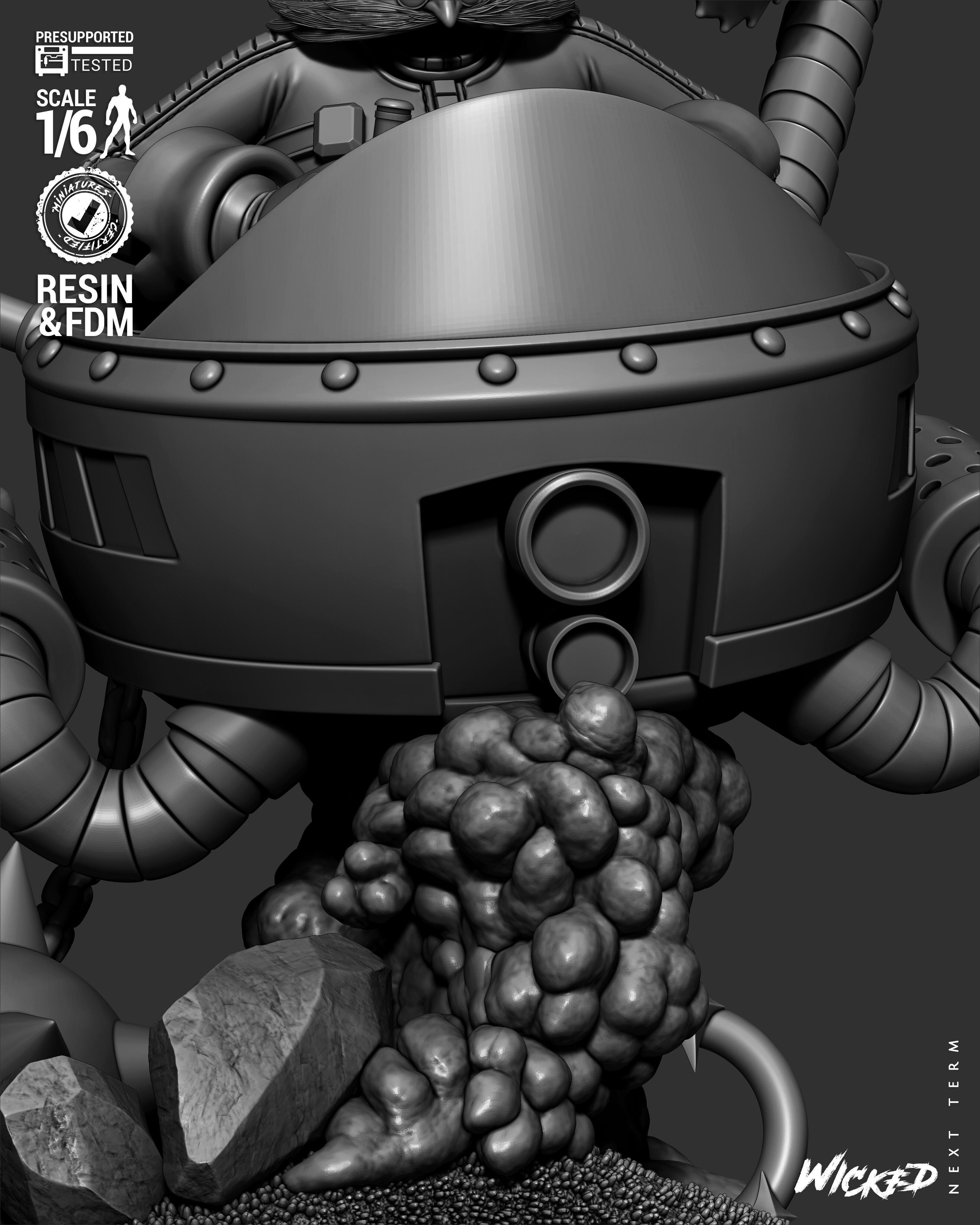 Wicked Video Games Dr Eggman Sculpture 3D print model_32