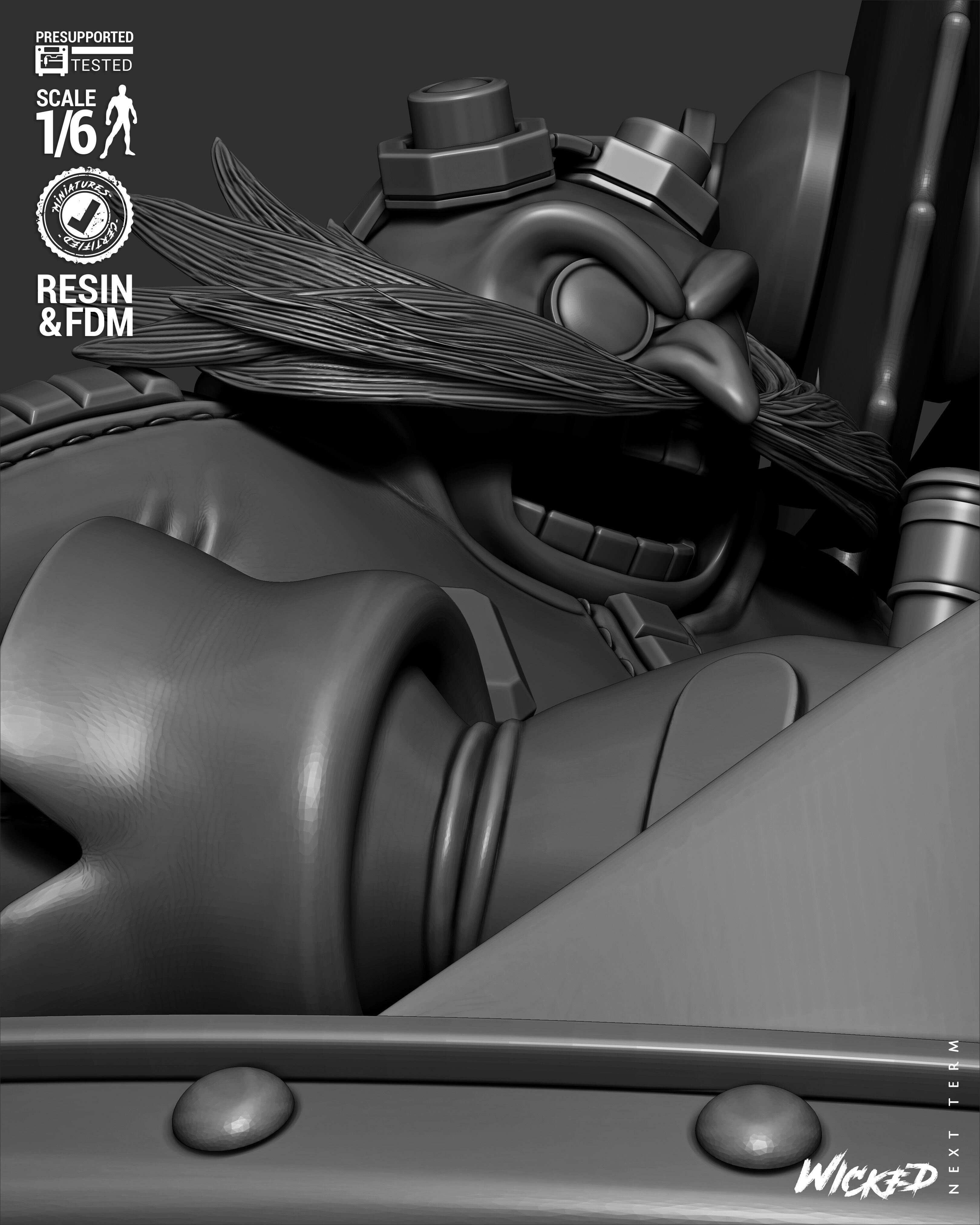Wicked Video Games Dr Eggman Sculpture 3D print model_41