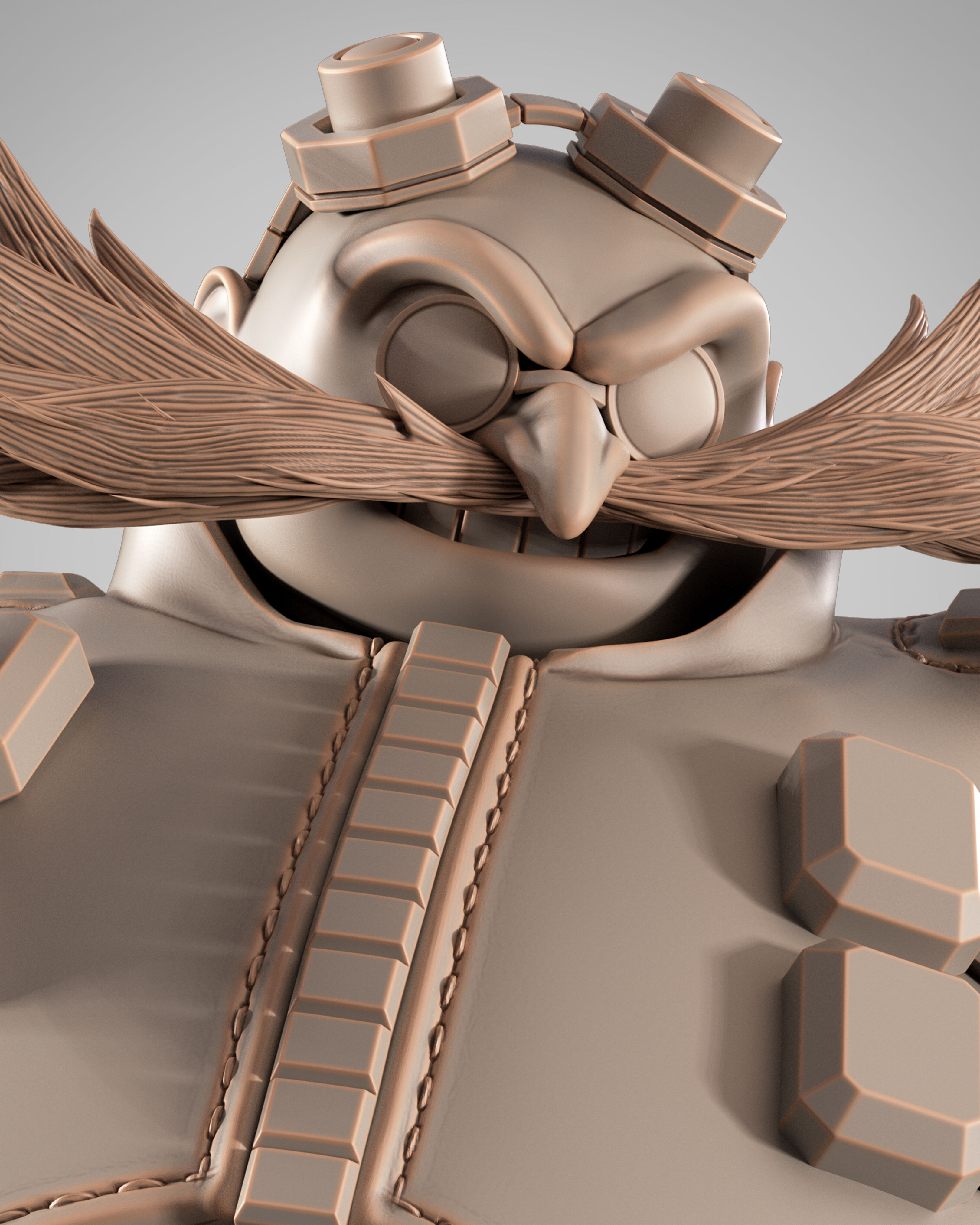 Wicked Video Games Dr Eggman Sculpture Stand 3D print model_20