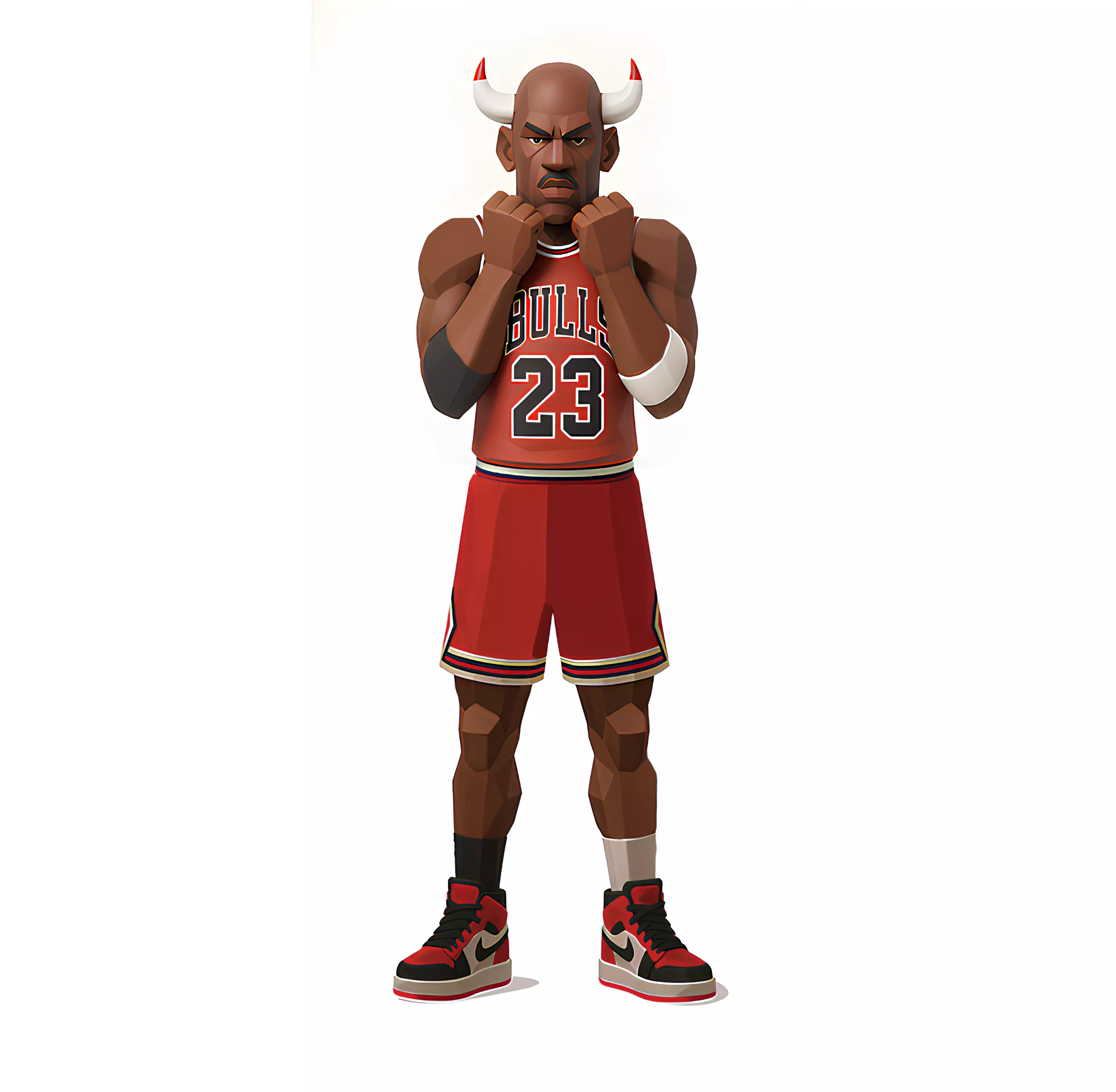 Bulls Michael Air Jordan 1 toy 3D print model_0