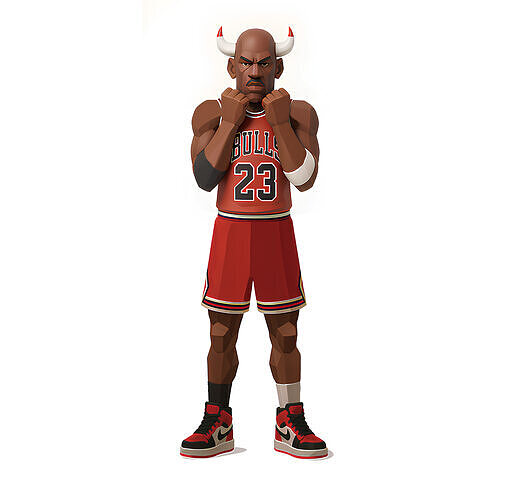Bulls Michael Air Jordan 1 toy 3D print model