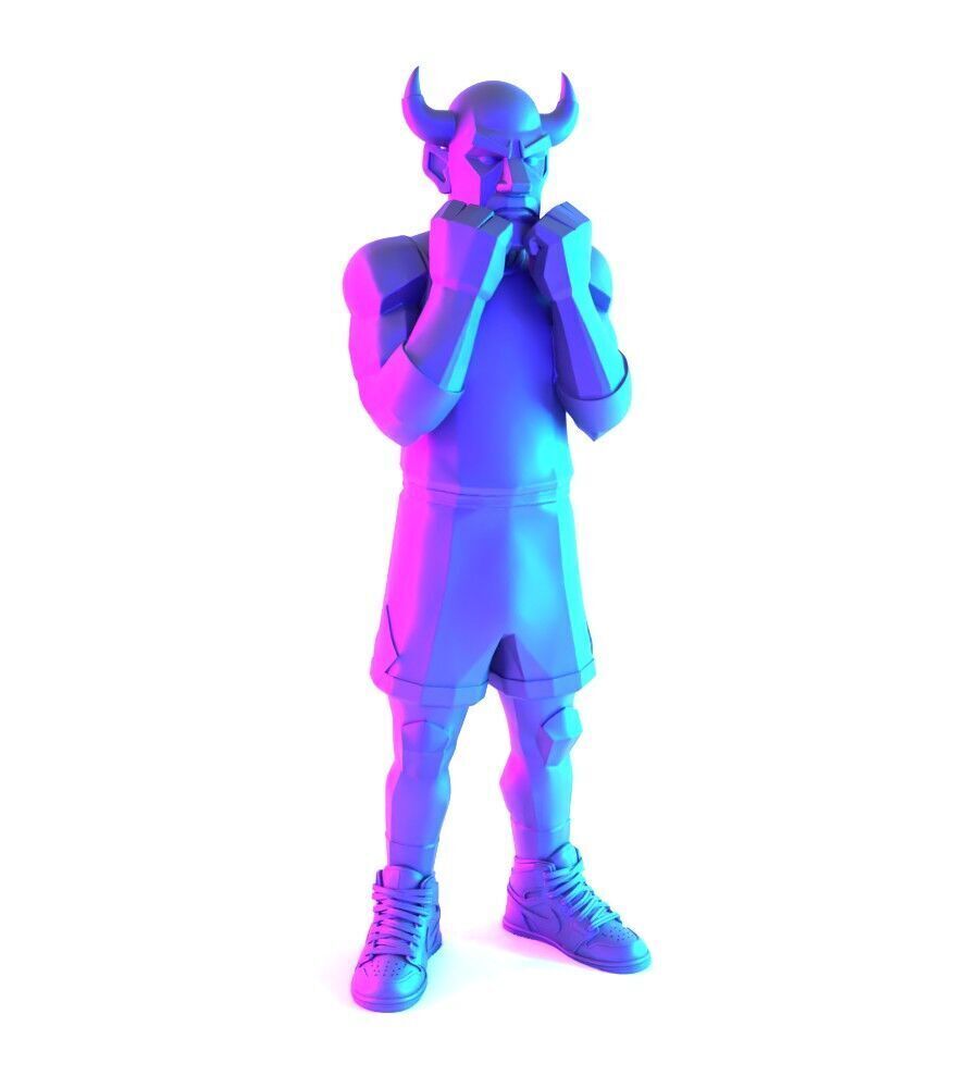 Bulls Michael Air Jordan 1 toy 3D print model_21