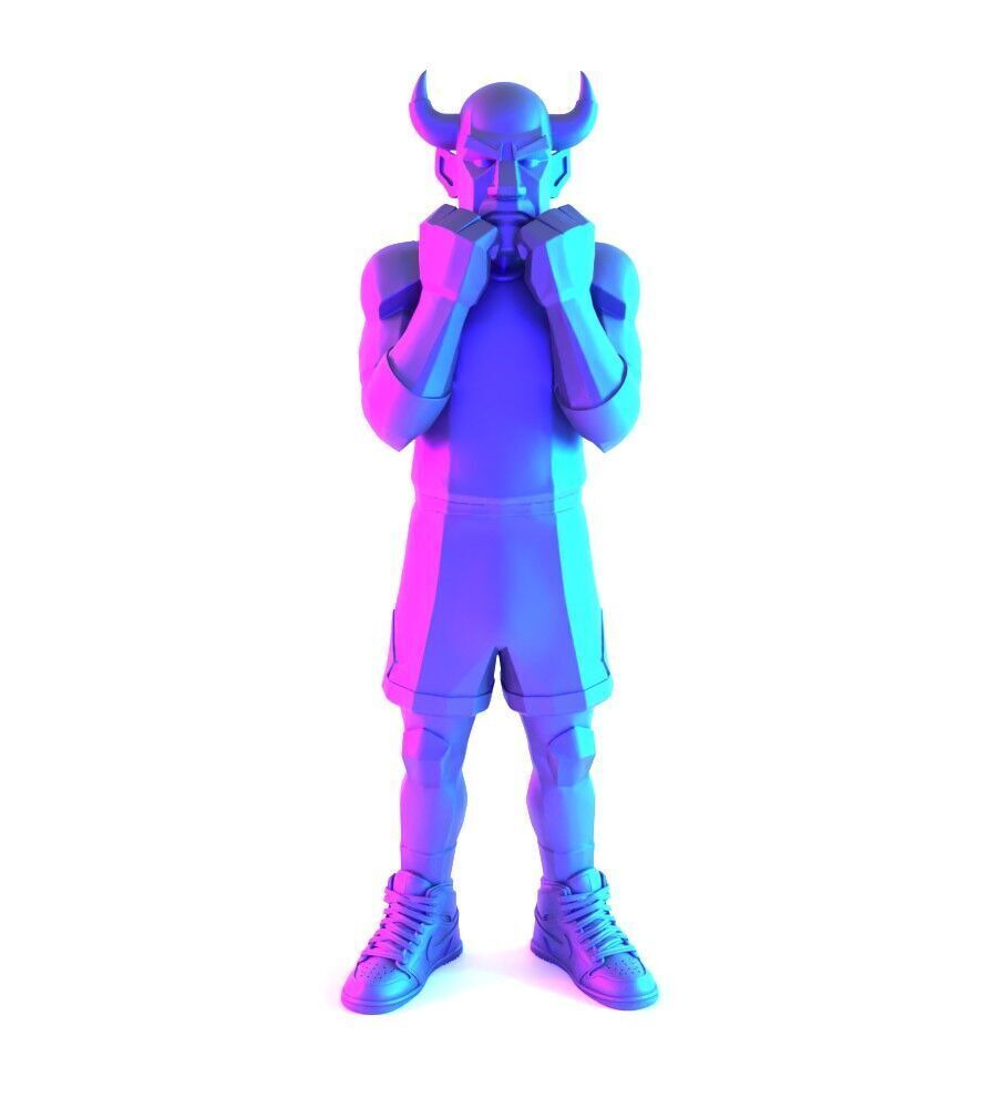 Bulls Michael Air Jordan 1 toy 3D print model_22