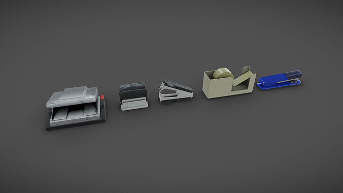 Office Tools 03 Low-poly 3D model