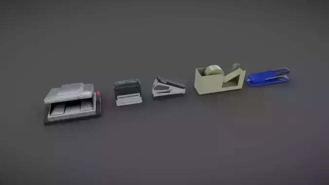 Office Tools 03 Low-poly 3D model