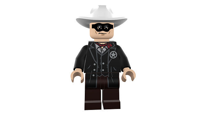 3D print minifigure - Lone Ranger - The Lone Ranger 3D print model