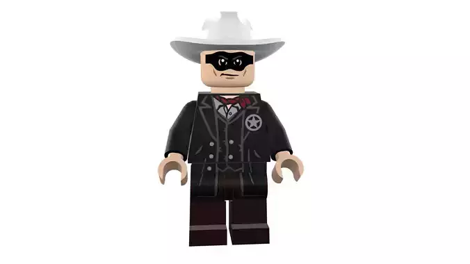 3D print minifigure - Lone Ranger - The Lone Ranger 3D print model