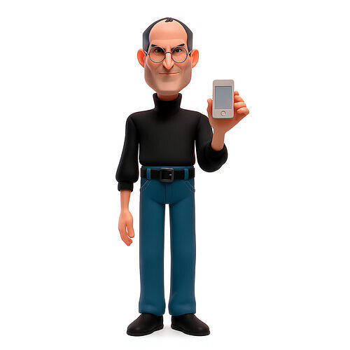 Minimalist Steve Jobs toy 3D print model