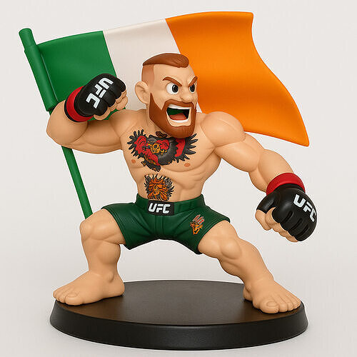 The Notorious Conor McGregor MMA UFC Celtic Irish Cartoon toy 3D print model
