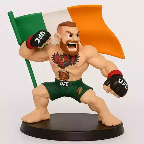 The Notorious Conor McGregor MMA UFC Celtic Irish Cartoon toy 3D print model