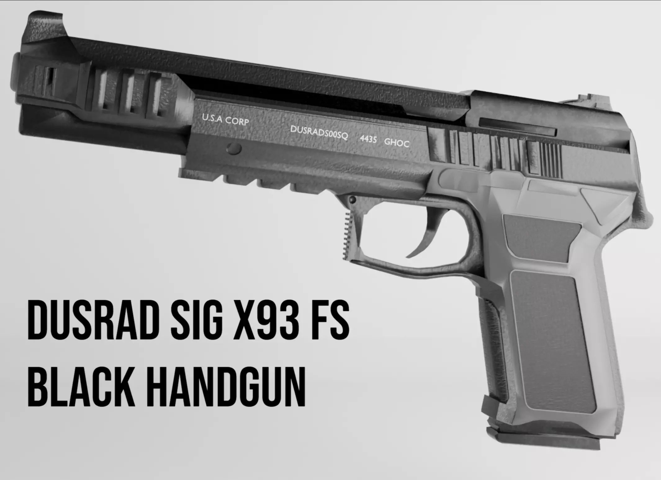 GUN Dusrad SIG X93 FS Black Handgun Low-poly 3D model
