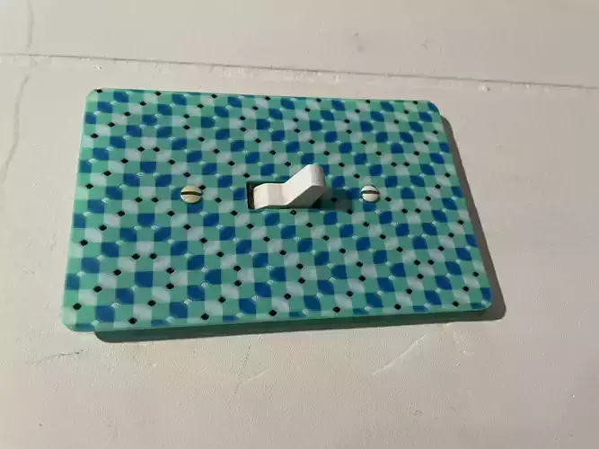 Square Illusion Light Switch Cover 3D print model