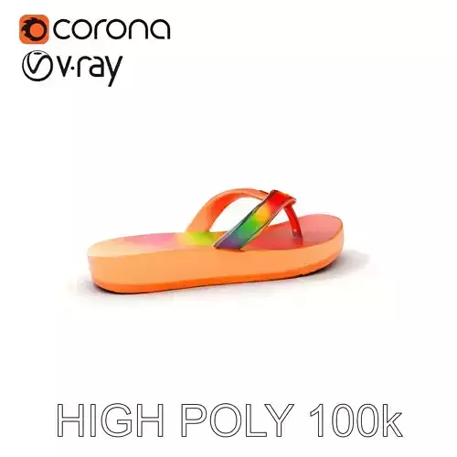 Colorful FlipFlop Sandal Model Pack