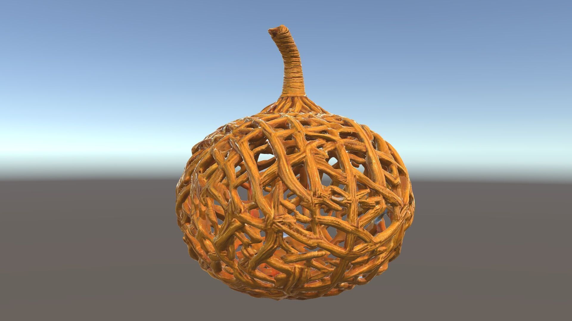 Wicker Pumpkin Decorative Model Pack Low-poly 3D model_34