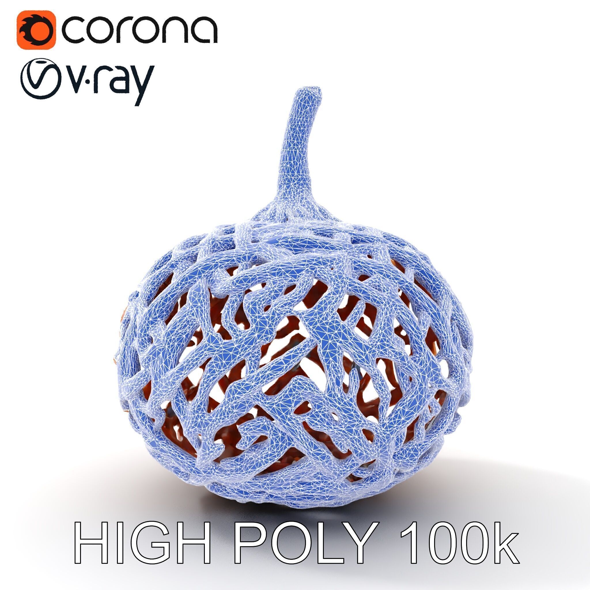 Wicker Pumpkin Decorative Model Pack Low-poly 3D model_23
