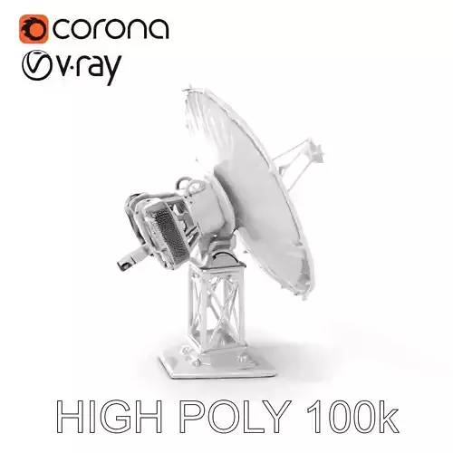 Satellite Dish Model Pack for Production Rendering Low-poly 3D model