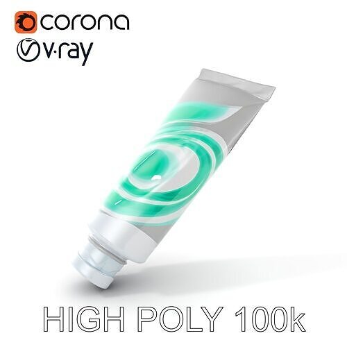 Metallic Tube with Cap Model Pack Low-poly 3D model
