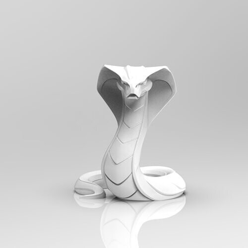 Mystical Cobra Snake Minimalist Sculpture 3D print model