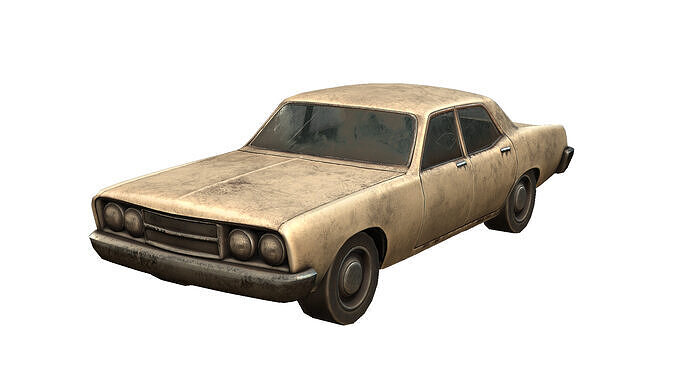 Old  Car Low-poly 3D model