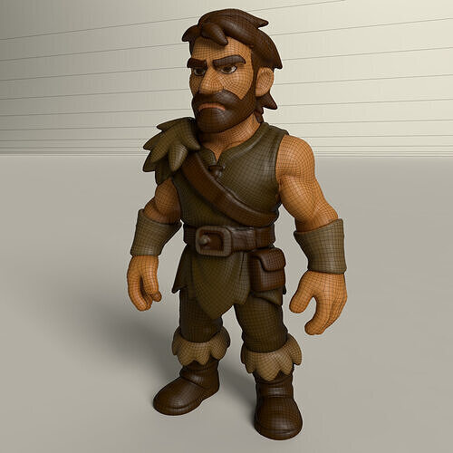 Stylized Game Ready Human Character Rigged named Ablo   Low-poly 3D model