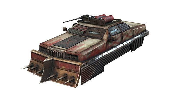 Armored Car Low-poly 3D model