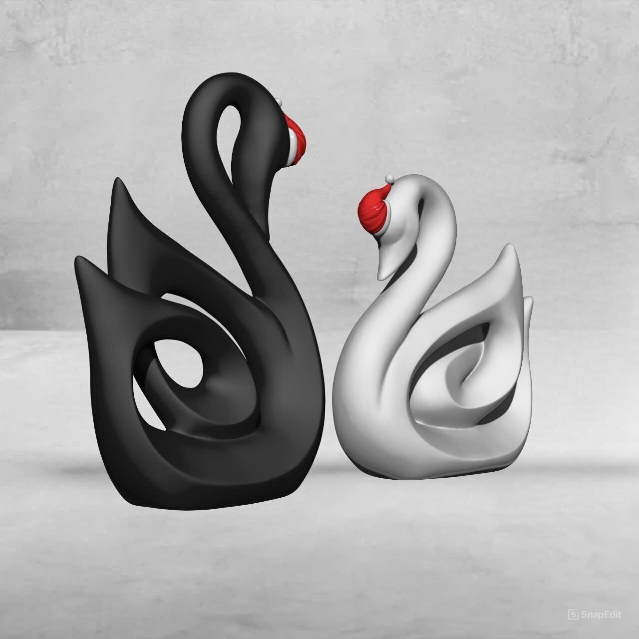 Swan - Merry Christmas Free 3D print model_1