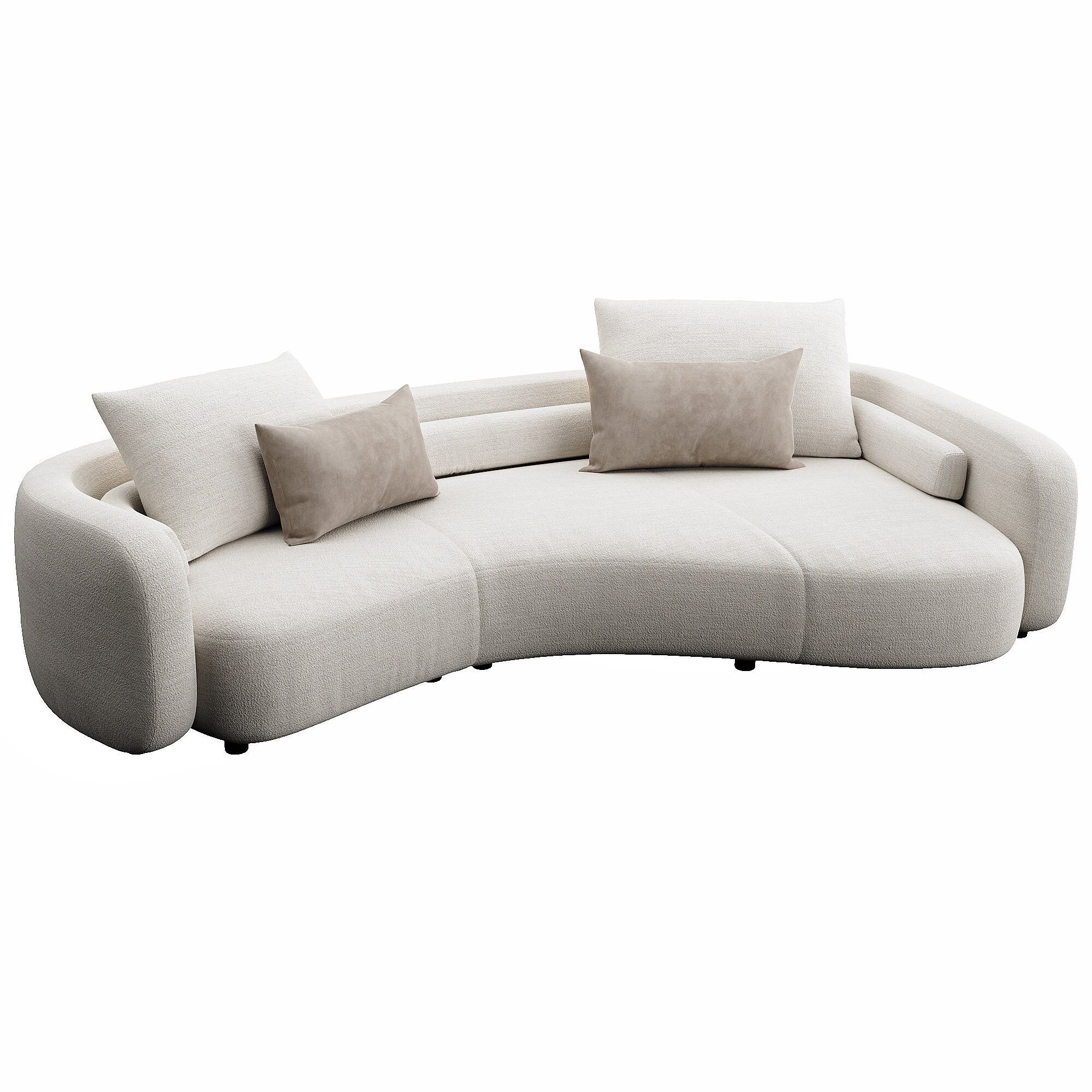 Bezier Sofa 3D model_2
